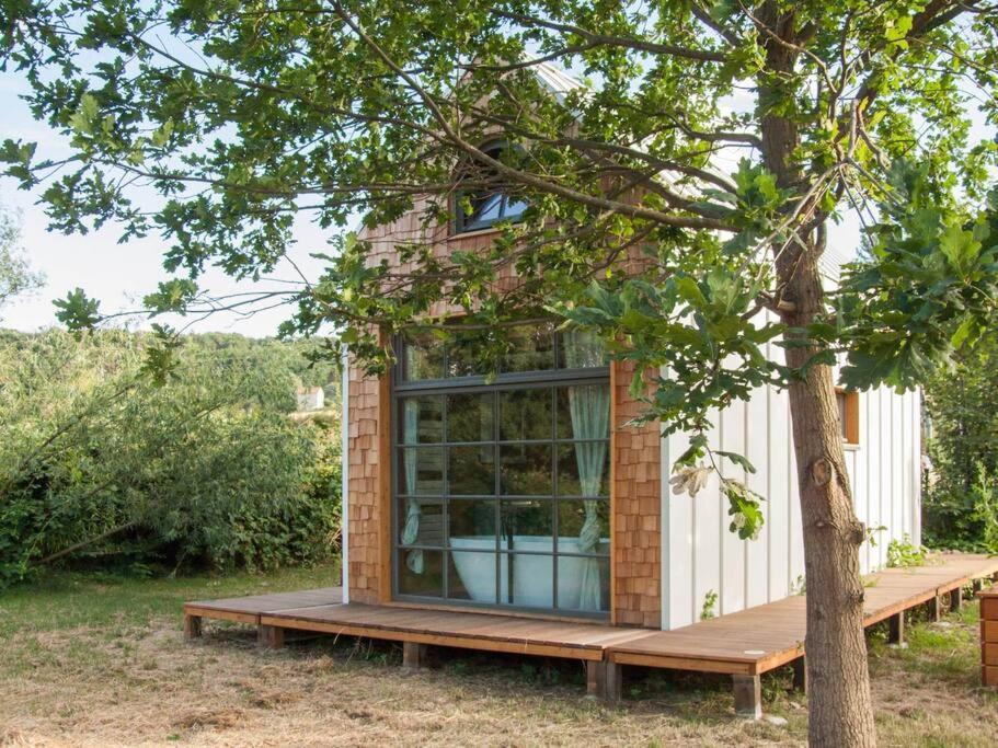 Tiny Haus Auf Idyllischem Grundstueck Im Rittergut Villa Klipphausen Exterior photo